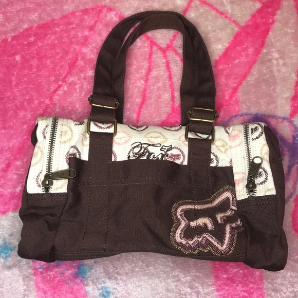Handbags - {Fox racing} brown zipper purse